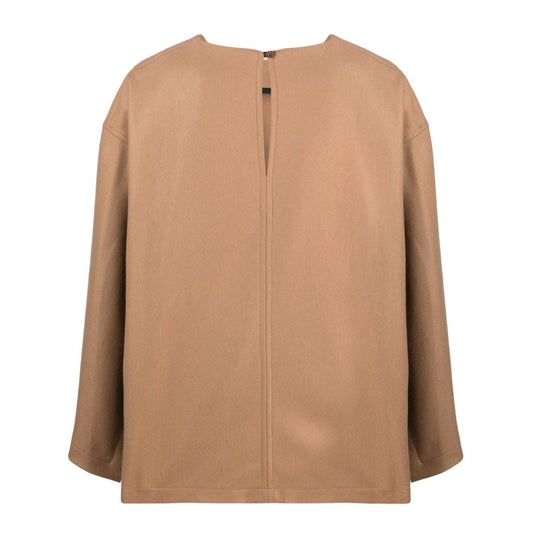 Erika Cavallini Semi-Couture Top Camel E3WM06NARAU45