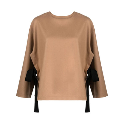 Erika Cavallini Semi-Couture Top Camel Topwear