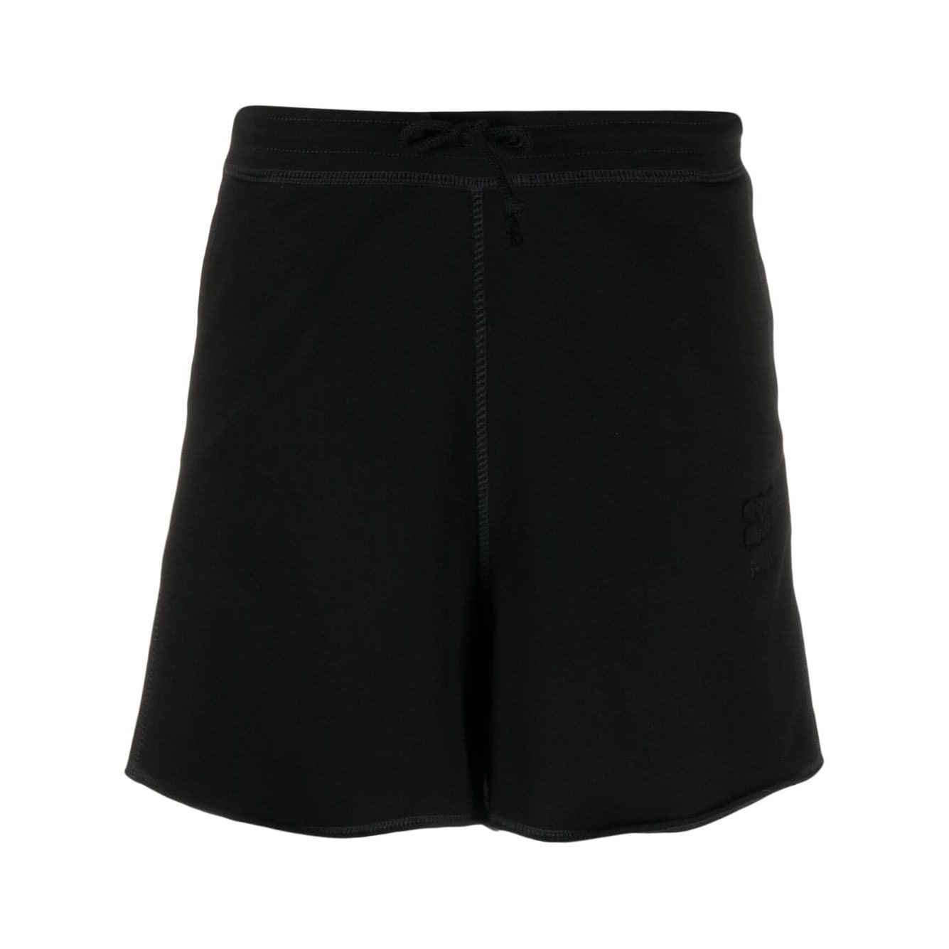 Ganni logo-patch shorts