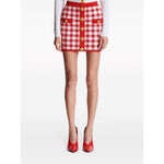 Balmain Gingham fine-knit miniskirt CF1LB292KF51MEF
