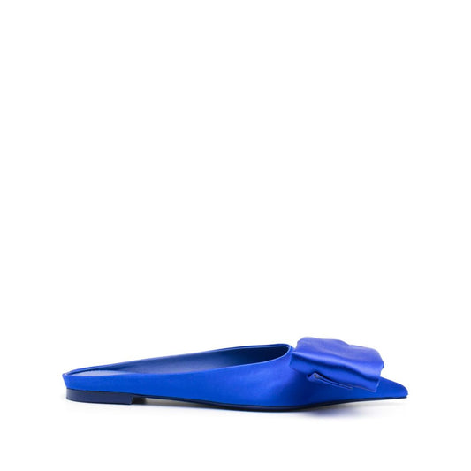 Ferragamo asymmetric-bow Satin Mules Sandals