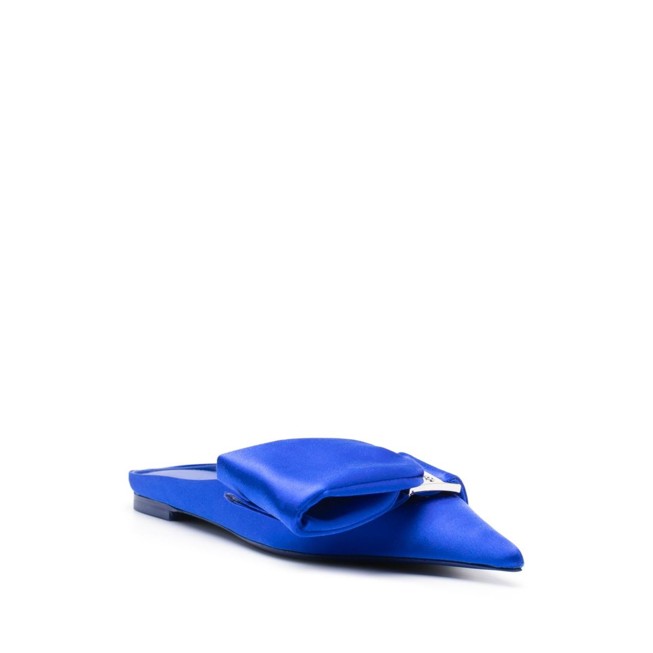 Ferragamo asymmetric-bow Satin Mules Sandals