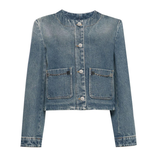 Givenchy Coats Clear Blue