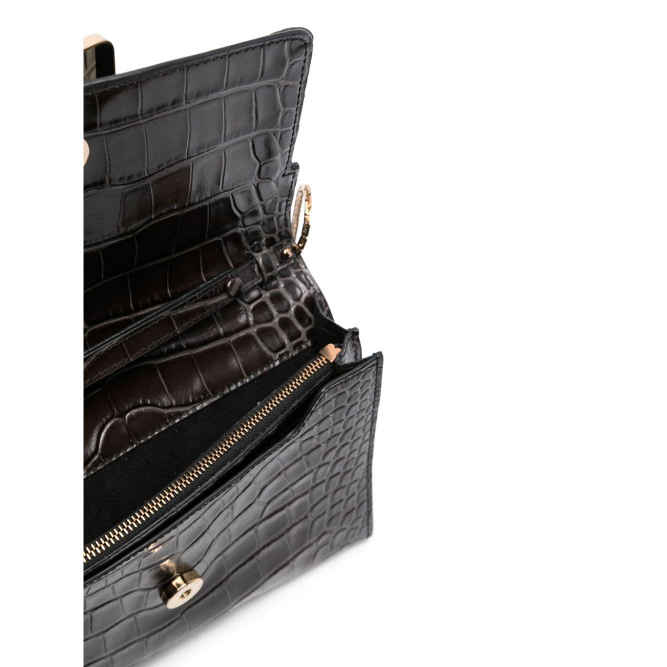 Boyy Buckle travel case croco embossed leather clutch bag Clutches