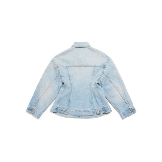 Balenciaga Hourglass silhouette denim jacket Jackets Balenciaga Light Steel Blue
