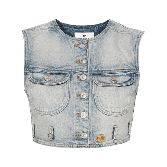 COURREGES PRE Sweaters Clear Blue Topwear