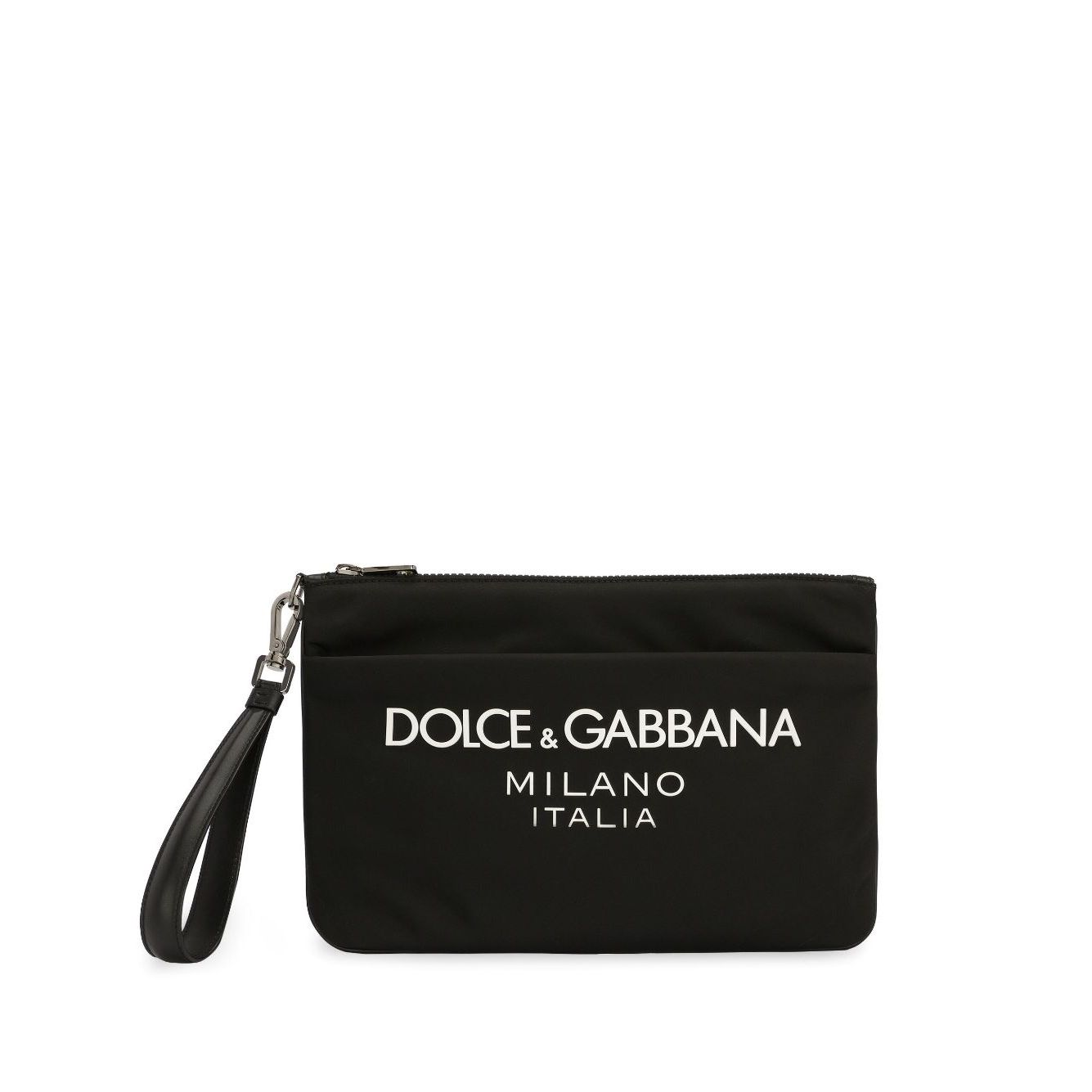 Dolce & Gabbana Nylon pouch with rubberized logo