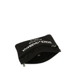 Dolce & Gabbana Nylon pouch with rubberized logo Small Leather Goods