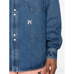 Palm Angels Shirts Blue PMYD023R24DEN0024001