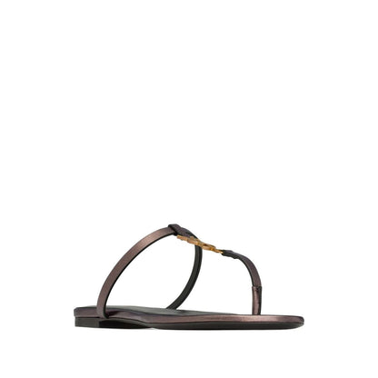 Saint Laurent Cassandre leather thong sandals Sandals