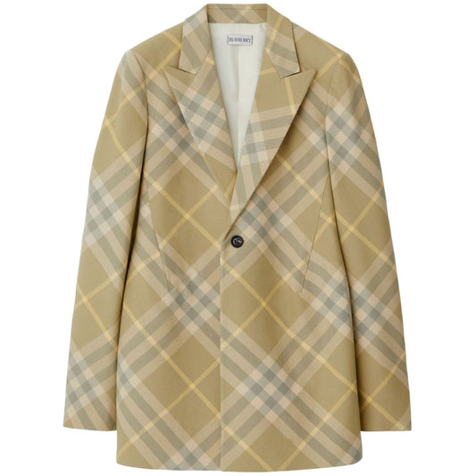 Burberry checked tailored single-breasted blazer Jackets