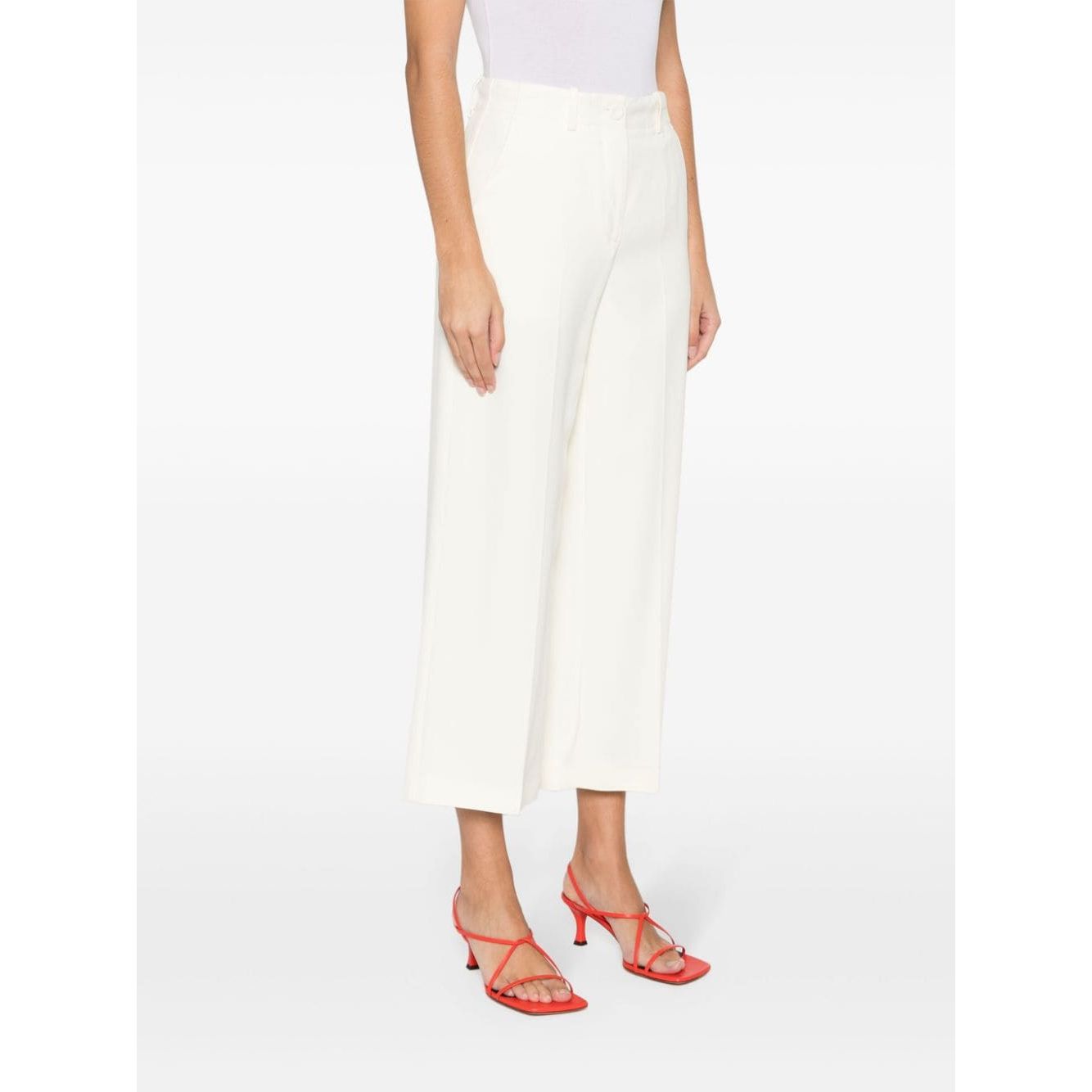 Erika Cavallini Semi-Couture Trousers White Trousers