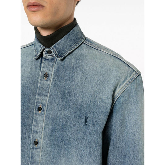 Saint Laurent  Shirts Clear Blue Shirts Saint Laurent Slate Gray