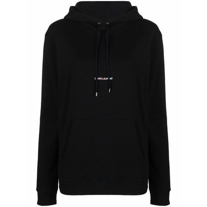 Saint Laurent Logo Print Hoodie Topwear