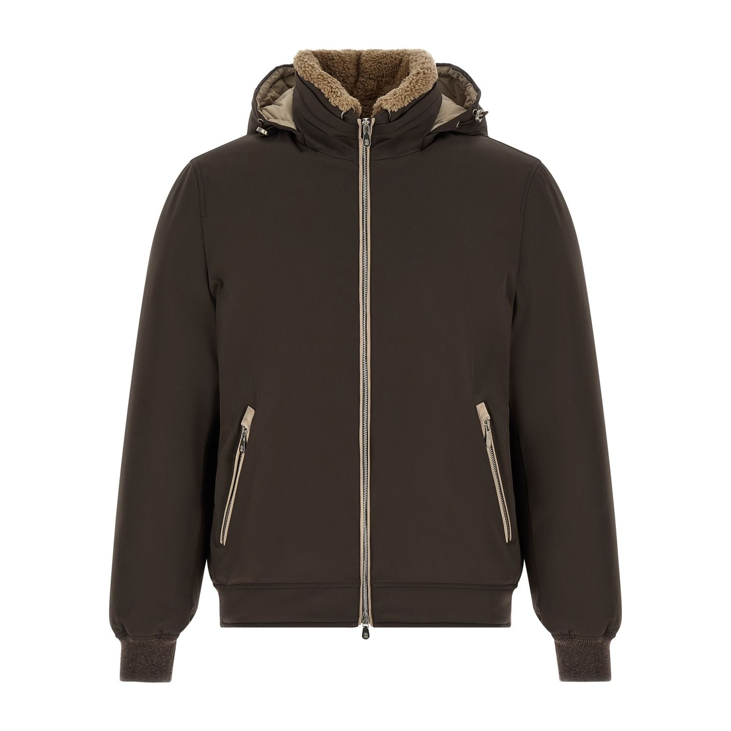 Brunello Cucinelli Brown Polyamide Full-Length Jacket