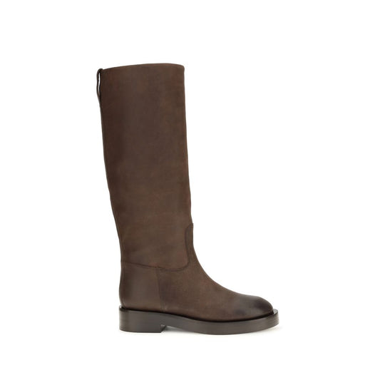 Paris Texas Brown Calf Leather Bos Taurus Ankle Boots