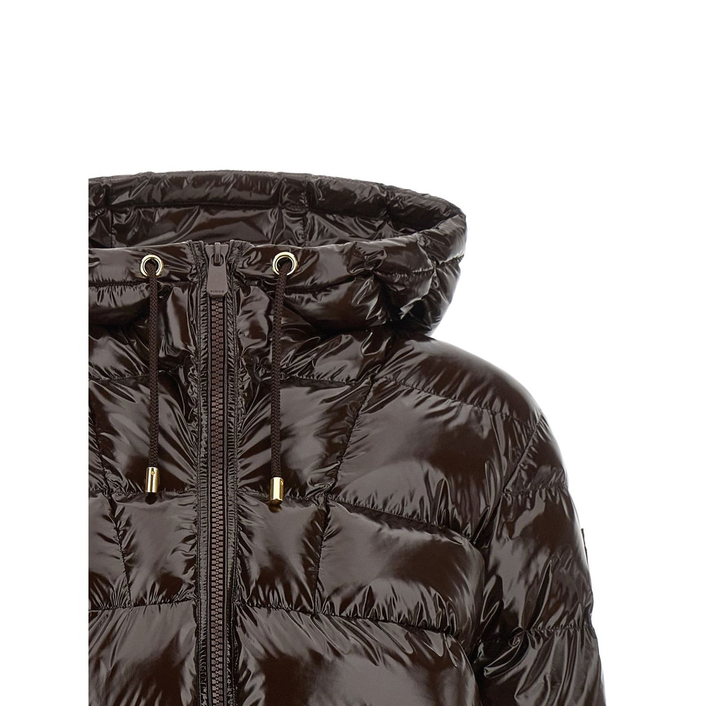 PINKO Brown Polyamide Full-Length Jacket