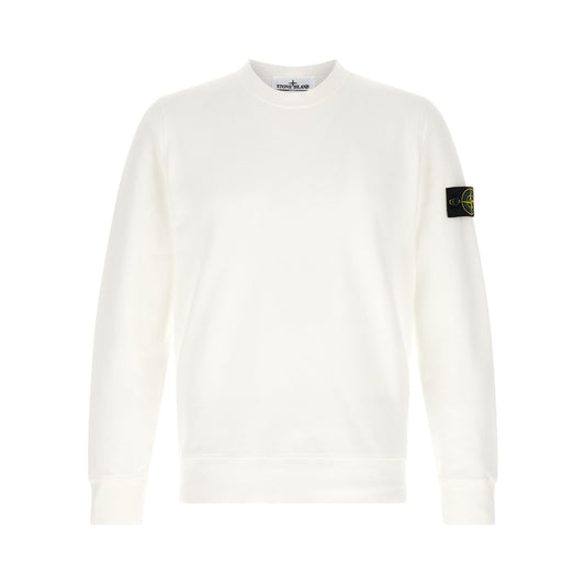 Stone Island White Cotton Sweatshirt
