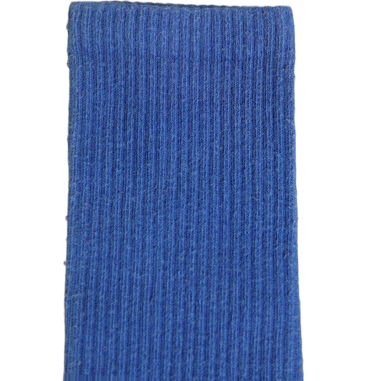 Dolce & Gabbana Blue Cotton Ribbed Mid Calf Women Accessory Socks