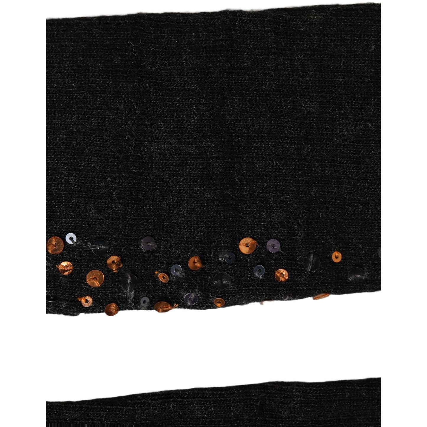 Dolce & Gabbana Dark Gray Sequined Wool Knee High Accessory Socks