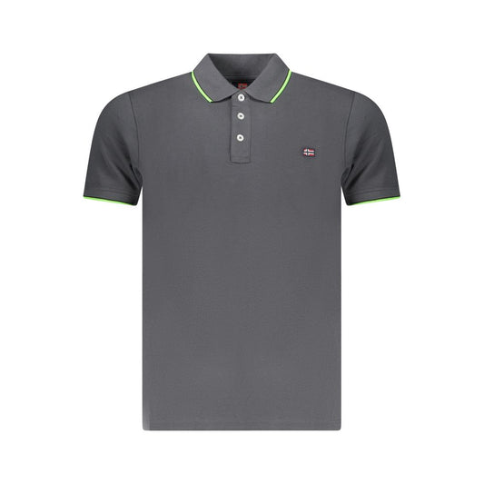 Norway 1963 Gray Cotton Mens Polo Shirt