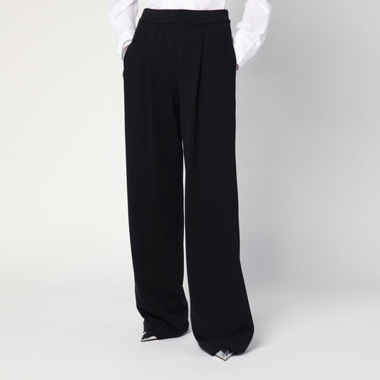 Dries Van Noten Wide black cotton trousers