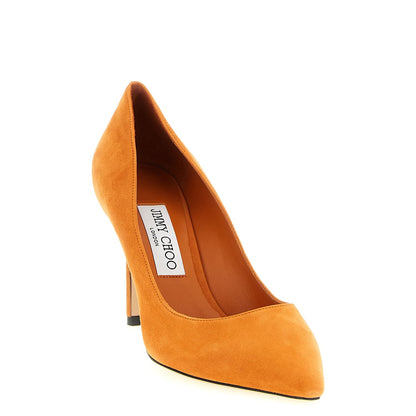 Jimmy Choo Orange Leather High Heel Pumps