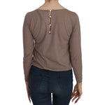 PINK MEMORIES Boat Neck Cotton Lace Blouse PINK MEMORIES Dim Gray
