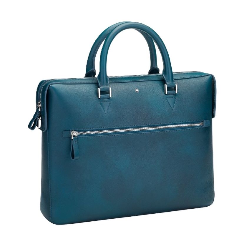 Front view with bag zipped and handles upright.