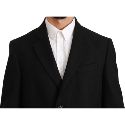 Dolce & Gabbana Black 100% Wool Jacket Coat Blazer Blazer Jacket