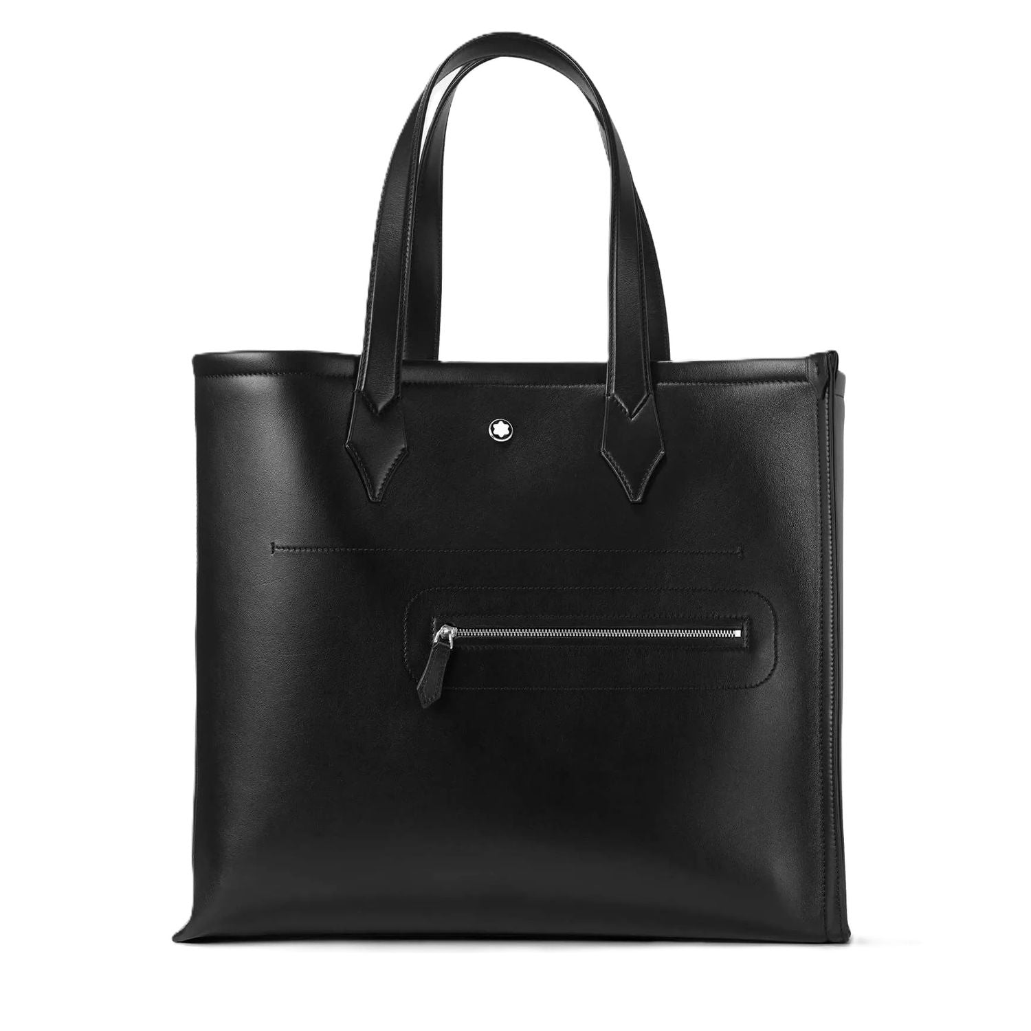 Front view with bag zipped and handles upright.