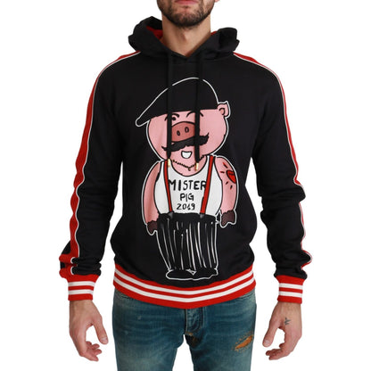 Dolce & Gabbana Black Pig of the Year Hooded Sweater