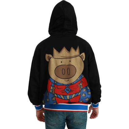 Dolce & Gabbana Black Sweater Pig of the Year Hooded