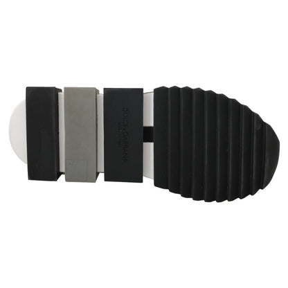 Dolce & Gabbana Black Multicolor Crystal Sneakers Shoes