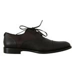 Dolce & Gabbana Brown Leather Laceups Dress Mens Shoes MV2279-40
