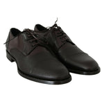 Dolce & Gabbana Brown Leather Laceups Dress Mens Shoes MV2279-40