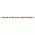 Dolce & Gabbana Pink Leather Crystal Stud Accessory Shoulder Strap BEL60706