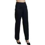 BENCIVENGA Navy Blue High Waist Straight Dress Trouser Pants PAN71347-46