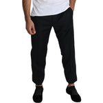 Dolce & Gabbana Black Wool Skinny Cropped Trouser Dress PAN71507-52