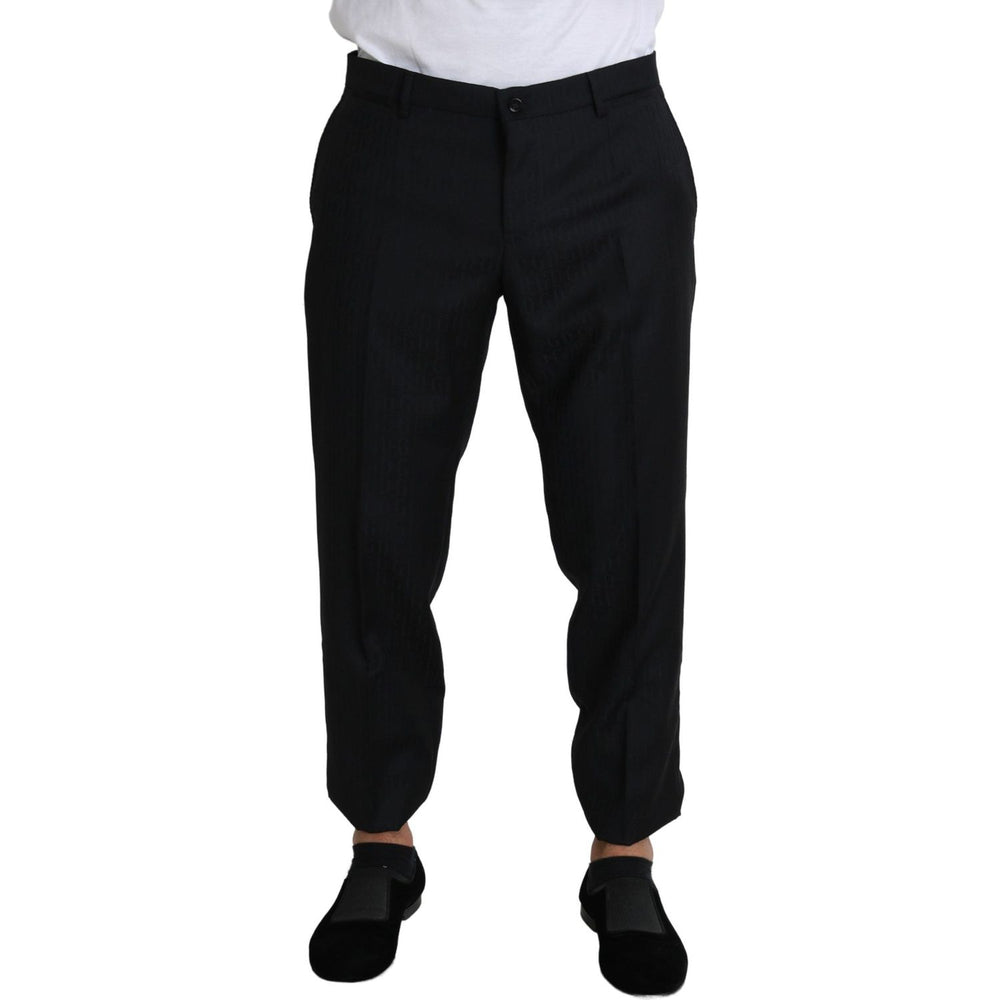 Dolce & Gabbana Black Wool Skinny Cropped Trouser Dress PAN71507-52