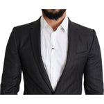 Dolce & Gabbana Black Wool Single Breasted Coat MARTINI Blazer JKT2774-46