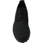 Dolce & Gabbana Elegant Black Calfskin Derby Shoes Dolce & Gabbana Black