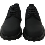 Dolce & Gabbana Elegant Black Calfskin Derby Shoes Dolce & Gabbana Black