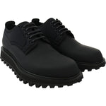 Dolce & Gabbana Elegant Black Calfskin Derby Shoes Dolce & Gabbana Black
