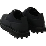 Dolce & Gabbana Elegant Black Calfskin Derby Shoes Dolce & Gabbana Black