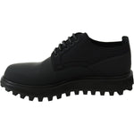 Dolce & Gabbana Elegant Black Calfskin Derby Shoes Dolce & Gabbana Black