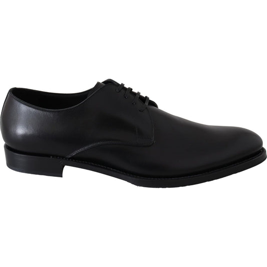 Dolce & Gabbana Black Leather SARTORIA Hand Made Shoes MV3734#