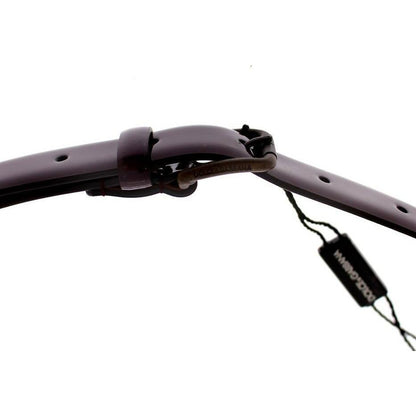 Dolce & Gabbana Purple Leather Logo Cintura Gürtel Belt Belt