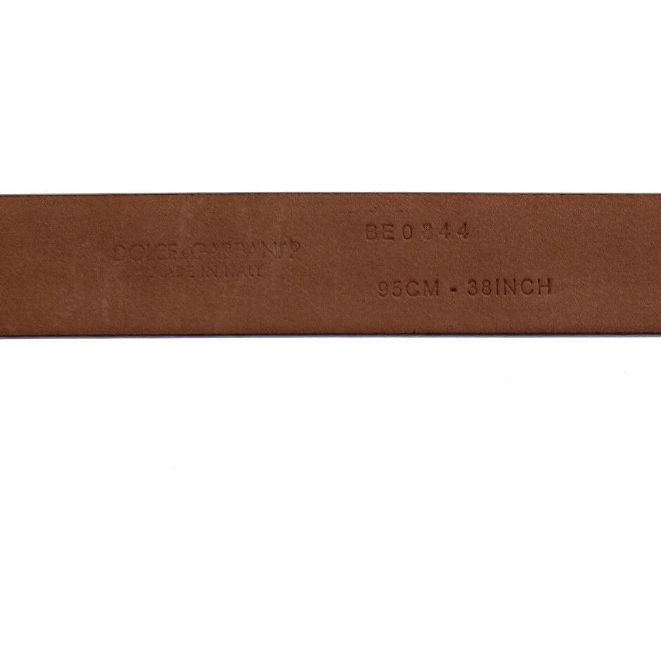 حزام جلدي أنيق باللون البنفسجي من دولتشي آند غابانا