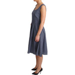 Dolce & Gabbana Blue Polka Cotton A-Line Stretch Dress DR2749-IT42